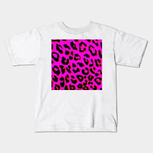 Leopard Print Pink Kids T-Shirt